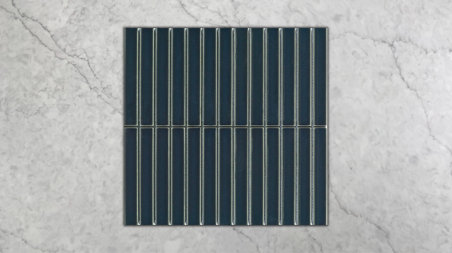 3D Concave Kit Kat Speckle Dark Blue Mosaic 20x145